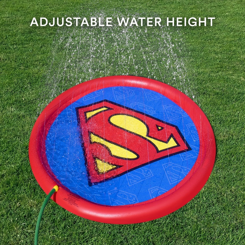 DC Comics Superman 60" Inflatable Splash Pad Sprinkler Water Toy  New